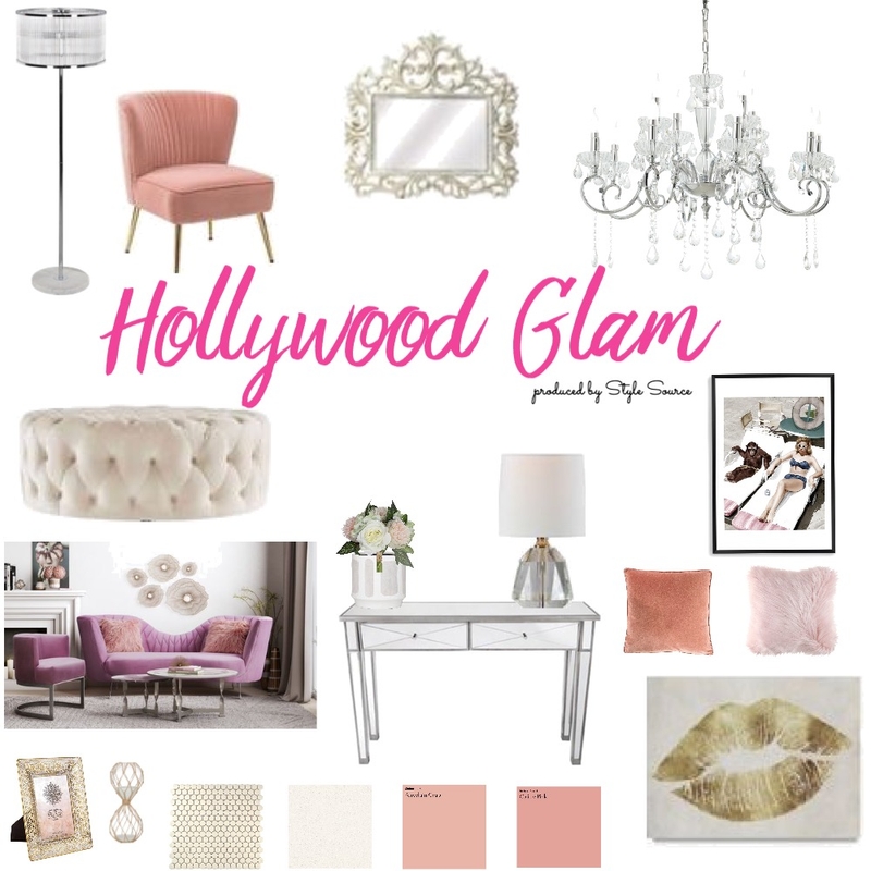 Hollywood Glam Mood Board by kellyengst on Style Sourcebook