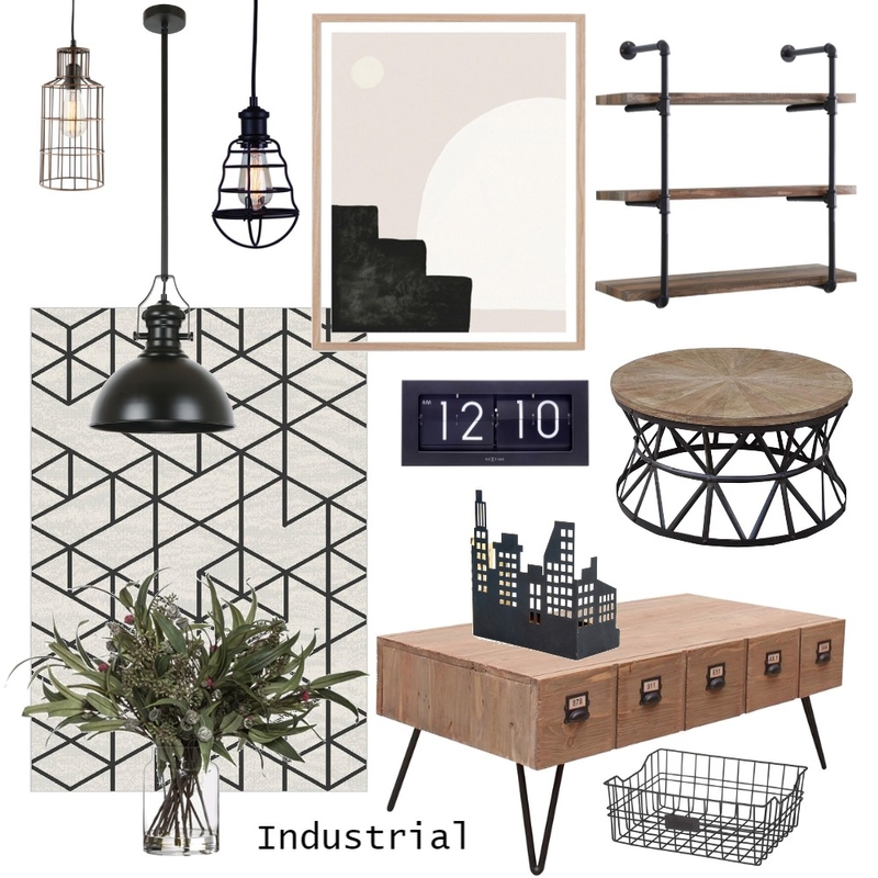 Modern Industrial Mood Board by bindeebel on Style Sourcebook