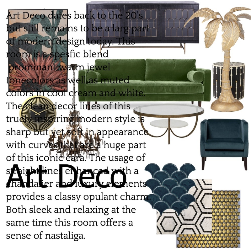 Art Deco Mood Board by Jennifer's on Style Sourcebook