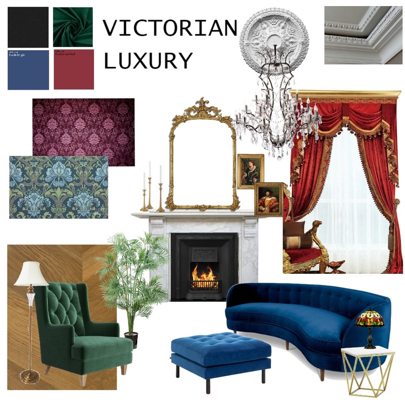 Luxe Victorian Lounge Mood Board by CHRIS ALEXANDER on Style Sourcebook