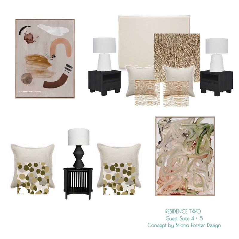 Oakmont Airbnb R1 Guest Suite 4 and 5 Mood Board by Briana Forster Design on Style Sourcebook