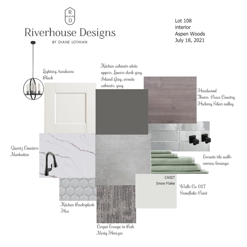 Lot 108 Aspen Woods Mood Board by Riverhouse Designs on Style Sourcebook