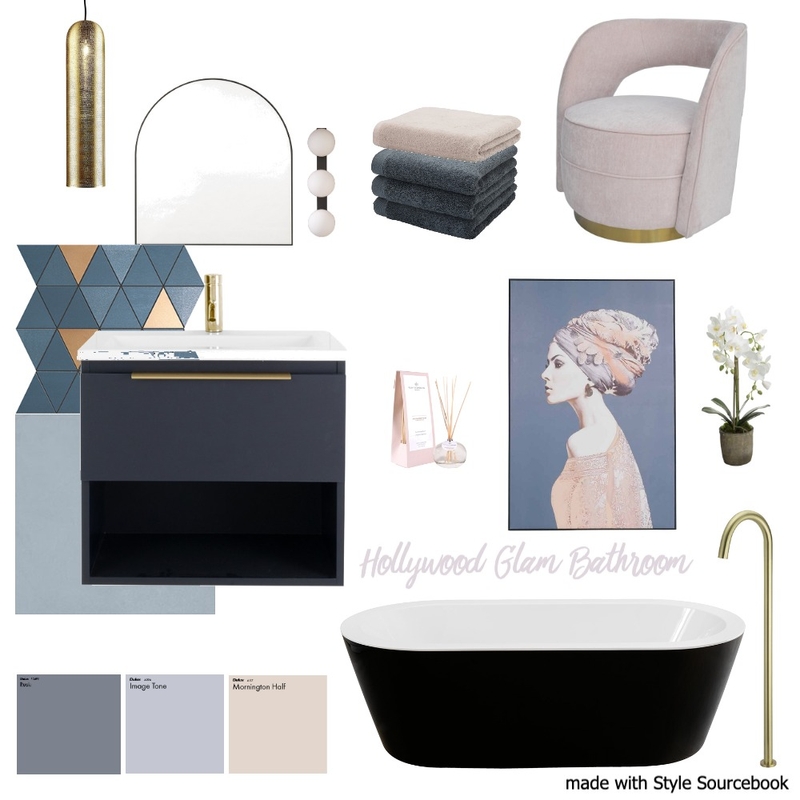 Hollywood Glam Bathroom Mood Board by emmagriffiths on Style Sourcebook