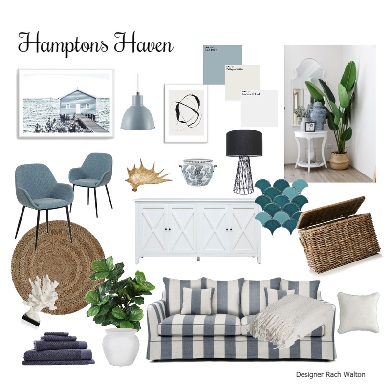 Hamptons Haven. Mood Board by rachwalton on Style Sourcebook