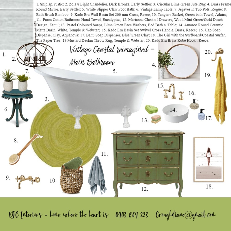 Sample Board - Main Bathroom Mood Board by Mz Scarlett Interiors on Style Sourcebook