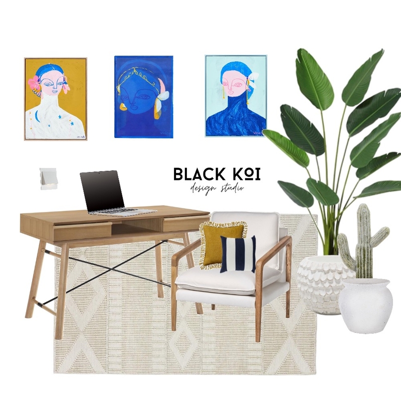 Study Mood Board by Black Koi Design Studio on Style Sourcebook