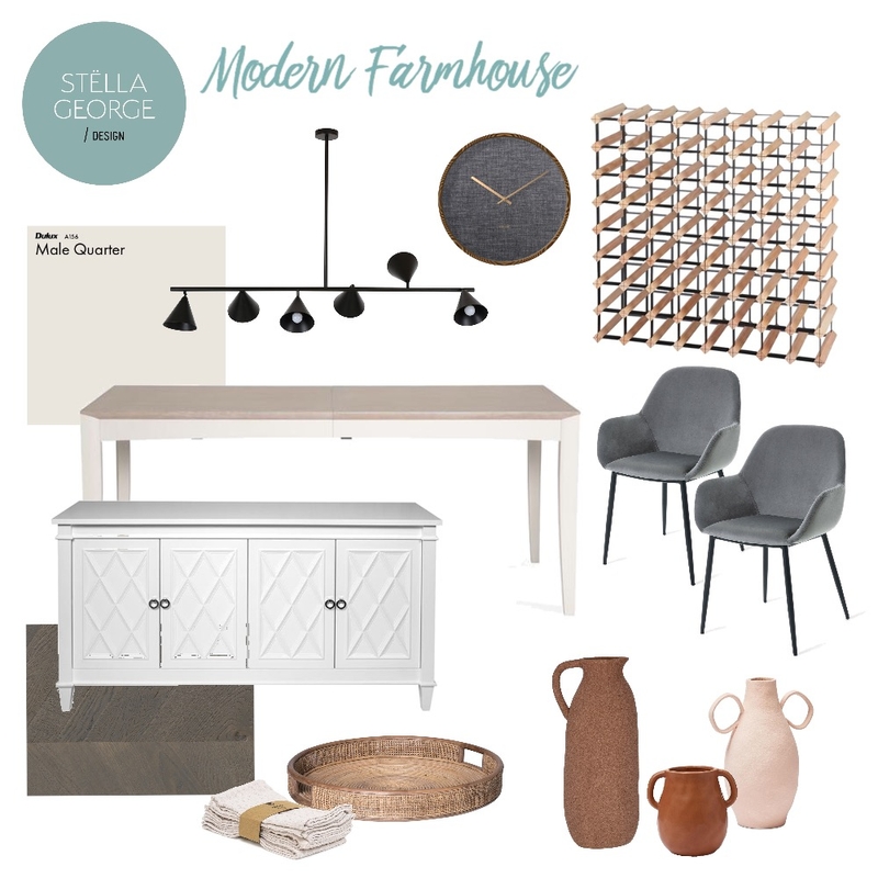 Modern Farmhouse Mood Board by Stella George Design on Style Sourcebook