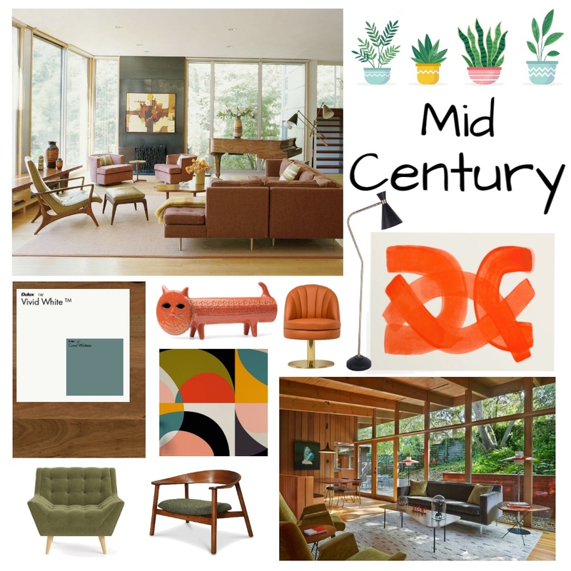 Mid Century - Moodboard Mood Board by Leafyseasragons on Style Sourcebook