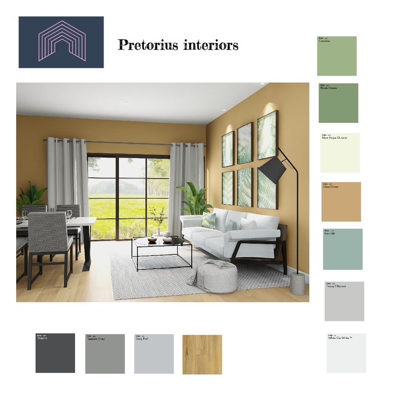 3D rendered design Mood Board by Pretorius interiors on Style Sourcebook