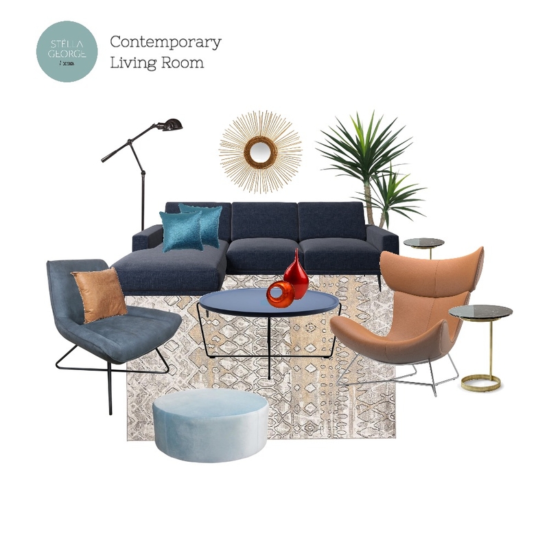 Contemporary living room Mood Board by Stella George Design on Style Sourcebook