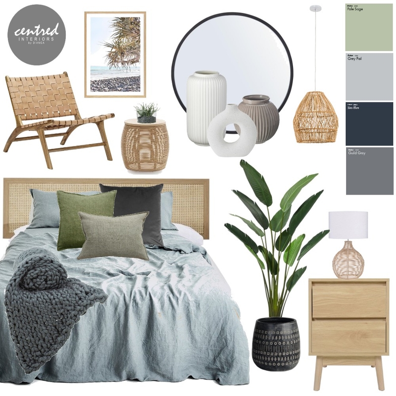 Warm Coastal Master Bedroom Mood Board by Centred Interiors on Style Sourcebook