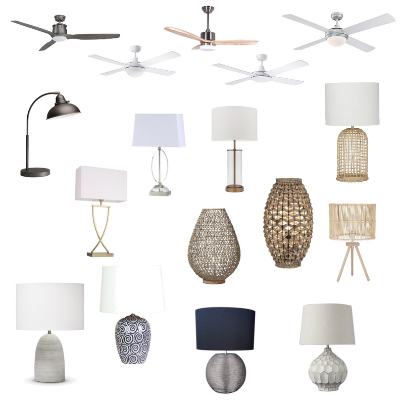 Fans & Bedside Lighting Mood Board by Haven Interior Style on Style Sourcebook