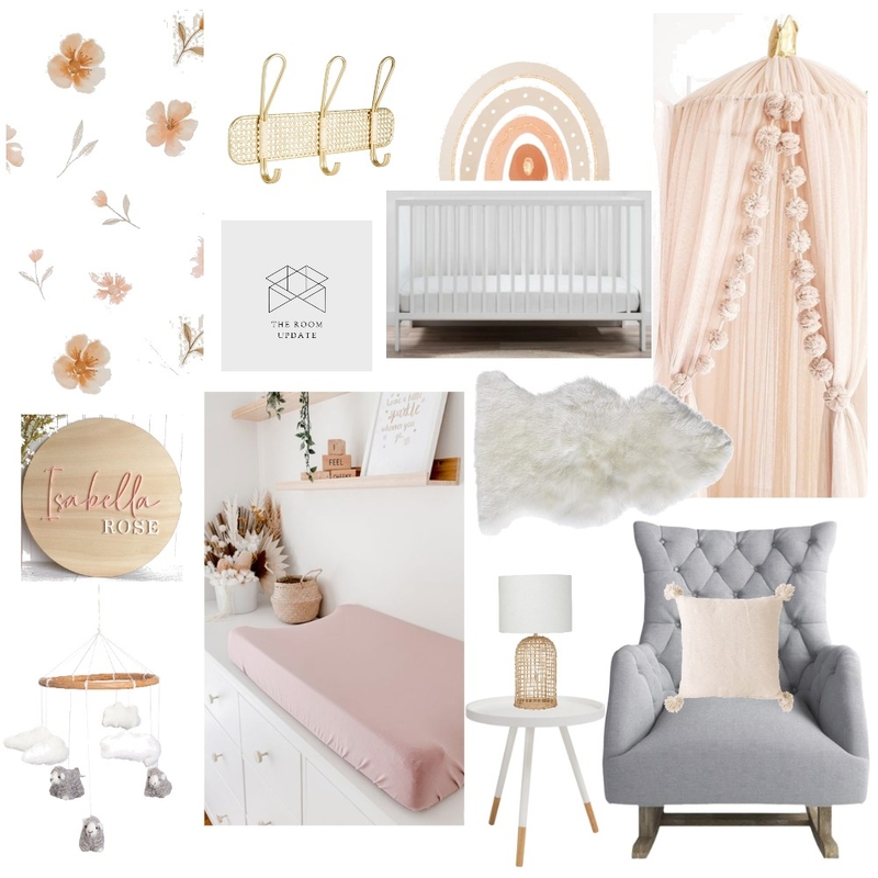 Boho Girls Nursery Mood Board by The Room Update on Style Sourcebook