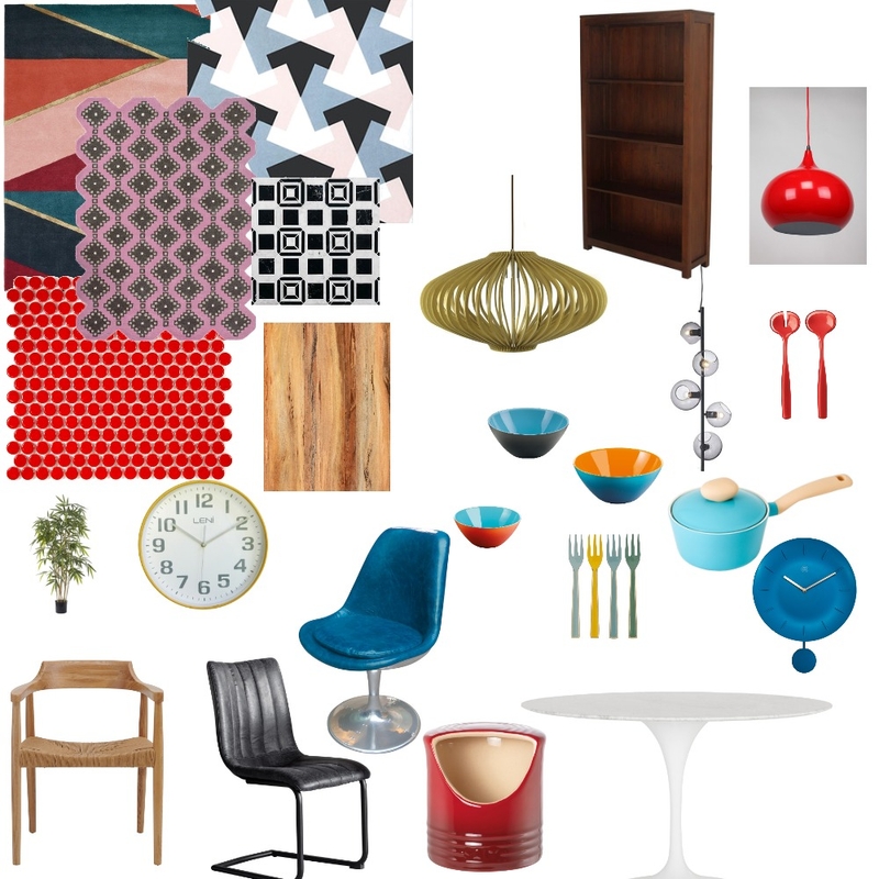 Mid century modern kitchen/ dining room Mood Board by Jooo on Style Sourcebook