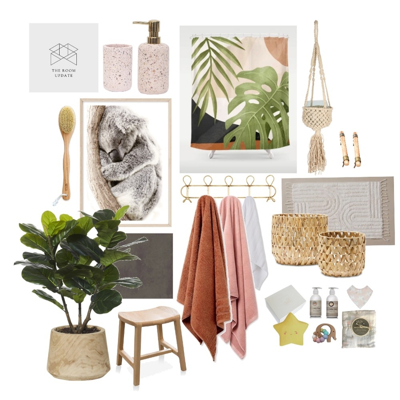 organic bathroom Mood Board by The Room Update on Style Sourcebook