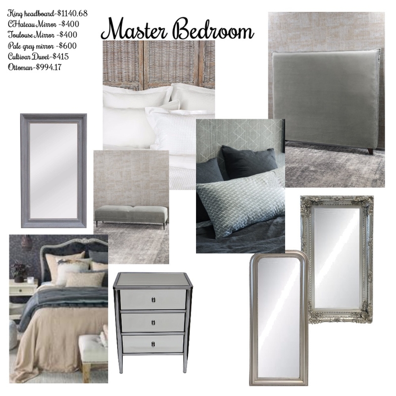 Tiffanys Master Bedroom Mood Board by Leigh Fairbrother on Style Sourcebook