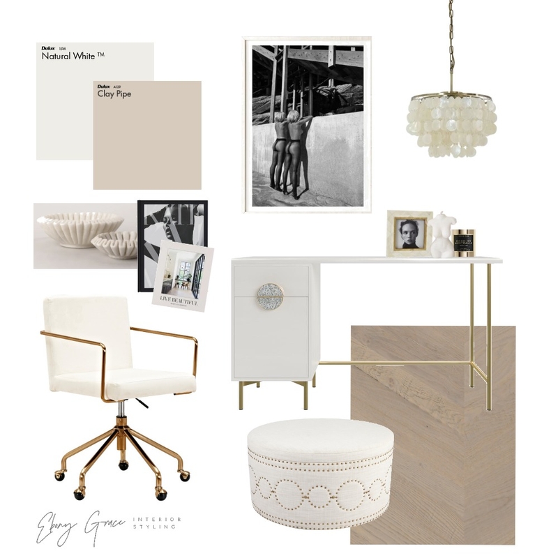 Lux Ladies Office Mood Board by Ebony Grace Interiors on Style Sourcebook