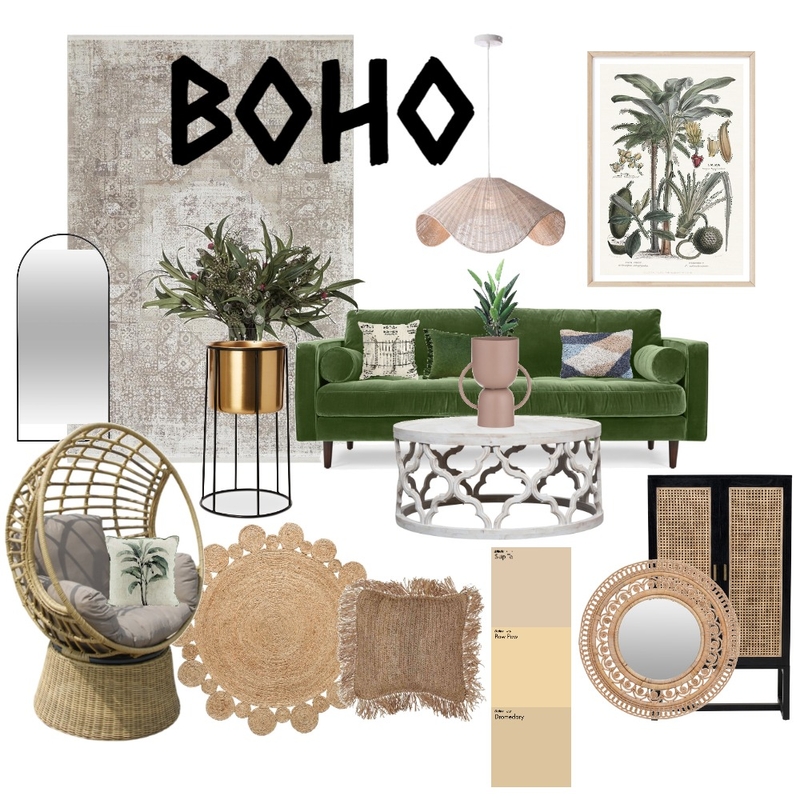 BOHO URBAN JUNGLE Mood Board by Tealandgrayinteriors on Style Sourcebook