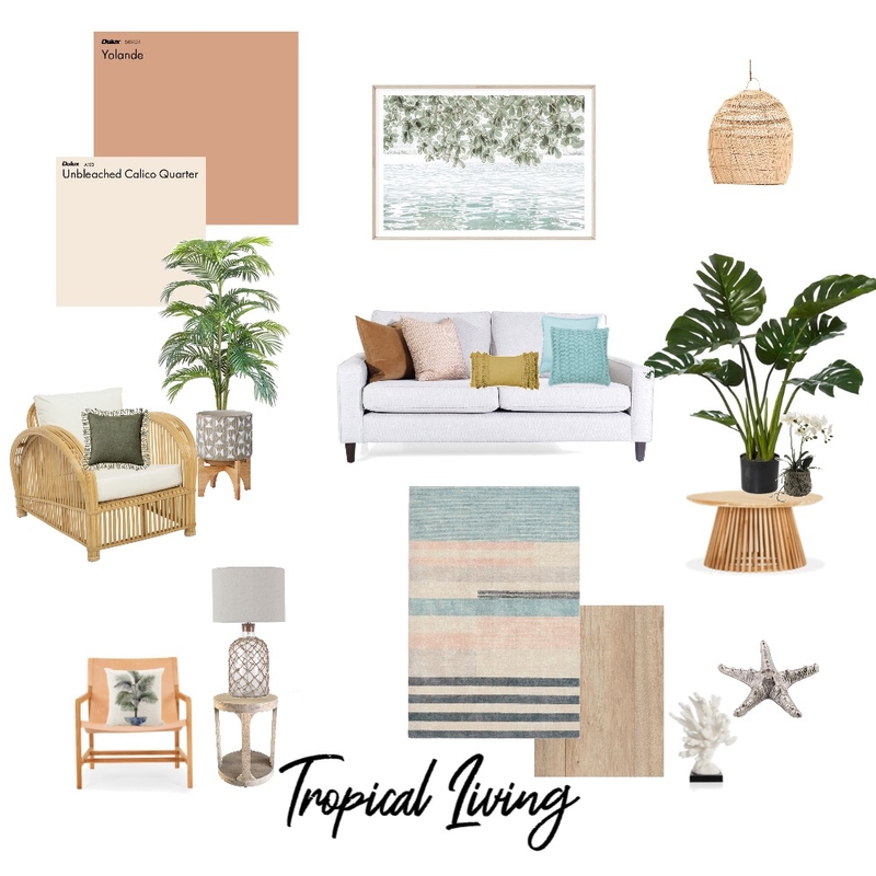 Tropical Living Mood Board by L.MacDesigns on Style Sourcebook