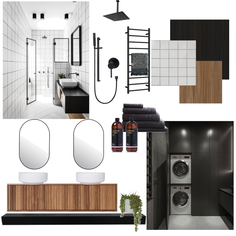 BLACK AND WHITE BATHROOM Mood Board by gal ben moshe on Style Sourcebook