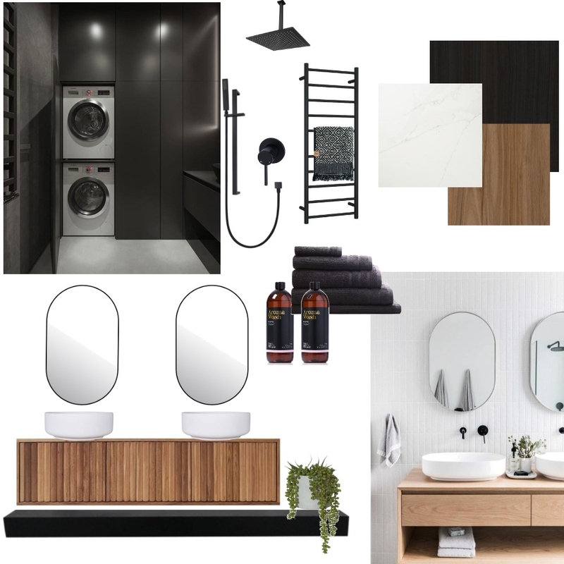 BLACK AND WHITE BATHROOM Mood Board by gal ben moshe on Style Sourcebook