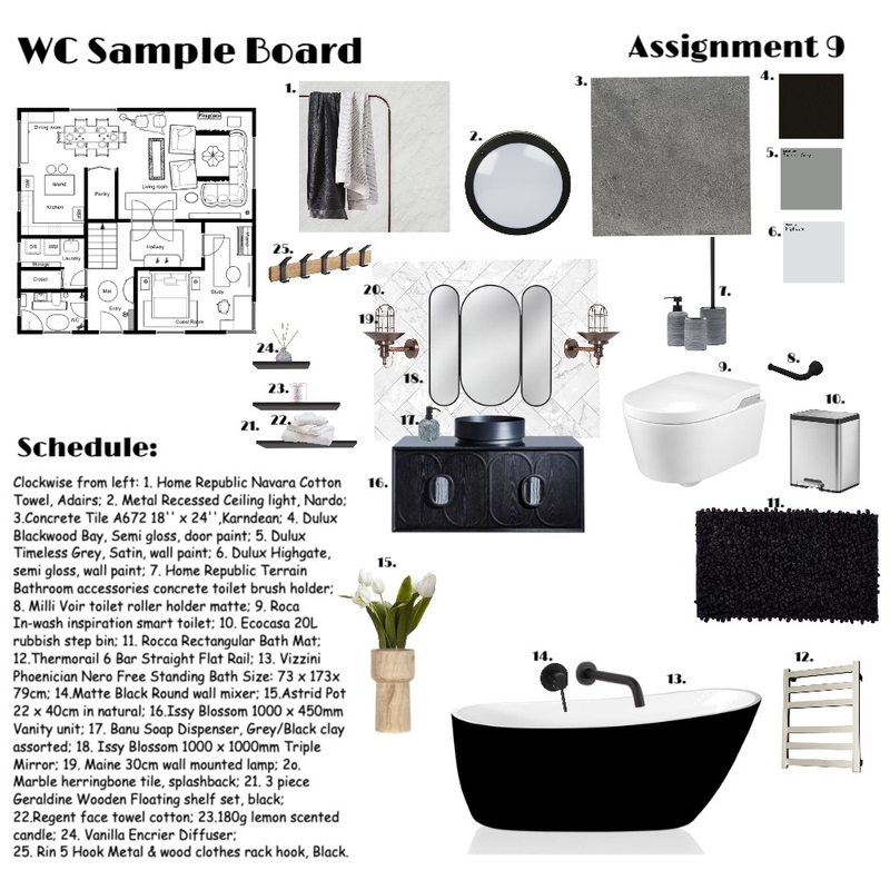 WC Mood Board by mariyamshafaf on Style Sourcebook