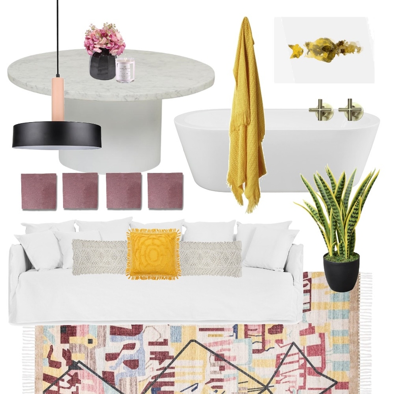 pink and yellow Mood Board by alana1810 on Style Sourcebook