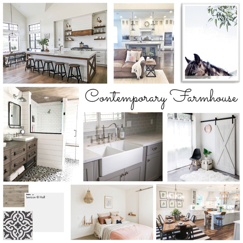 Contemporary Farmhouse Mood Board by Acacia Design Firm on Style Sourcebook