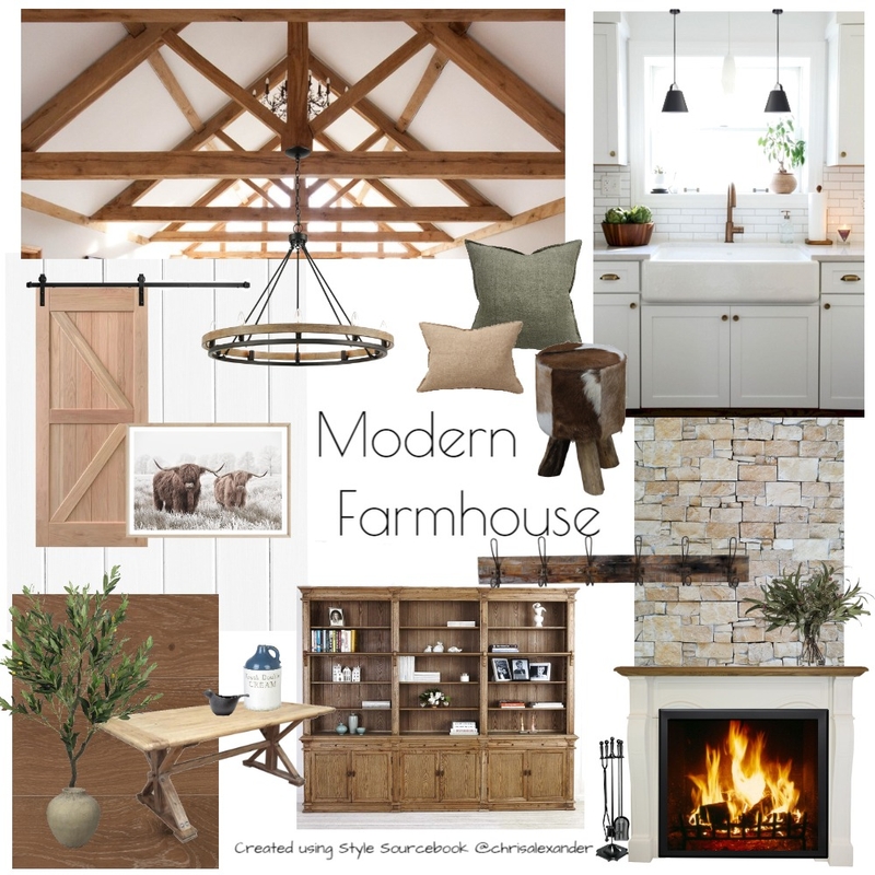 Modern Farmhouse Mood Board by CHRIS ALEXANDER on Style Sourcebook