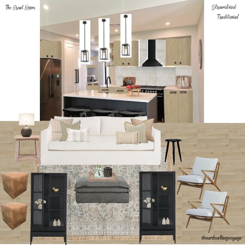 The Great Room - Streamlined Traditional Mood Board by Casa Macadamia on Style Sourcebook