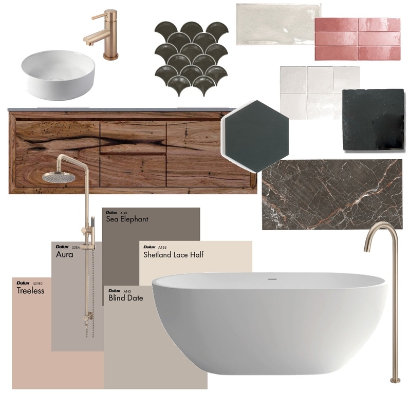 Ensuite Mood Board by James&Georgia on Style Sourcebook