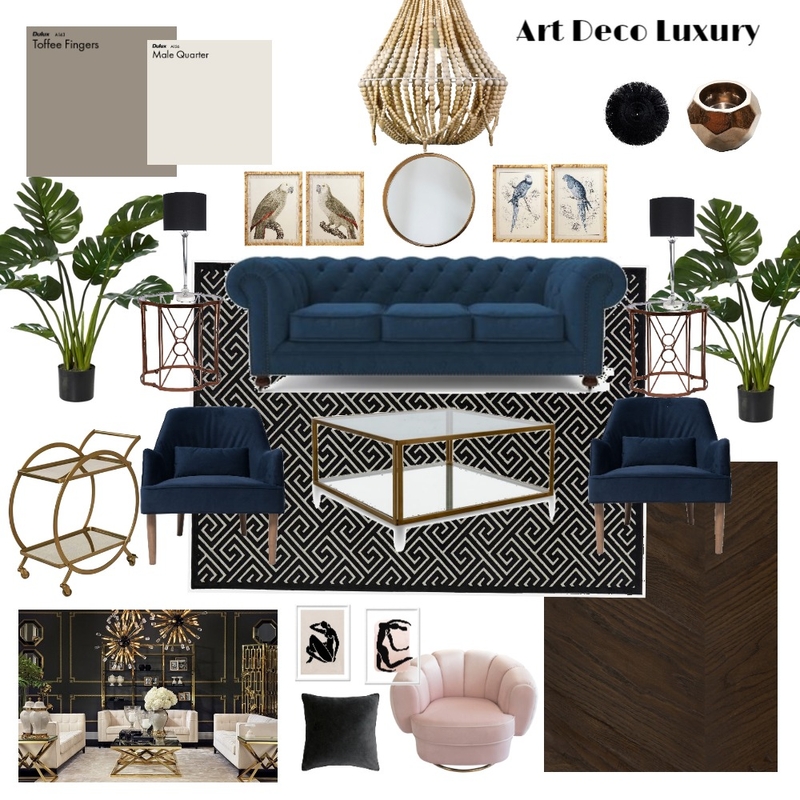 Art deco living area Mood Board by beccadouglas on Style Sourcebook