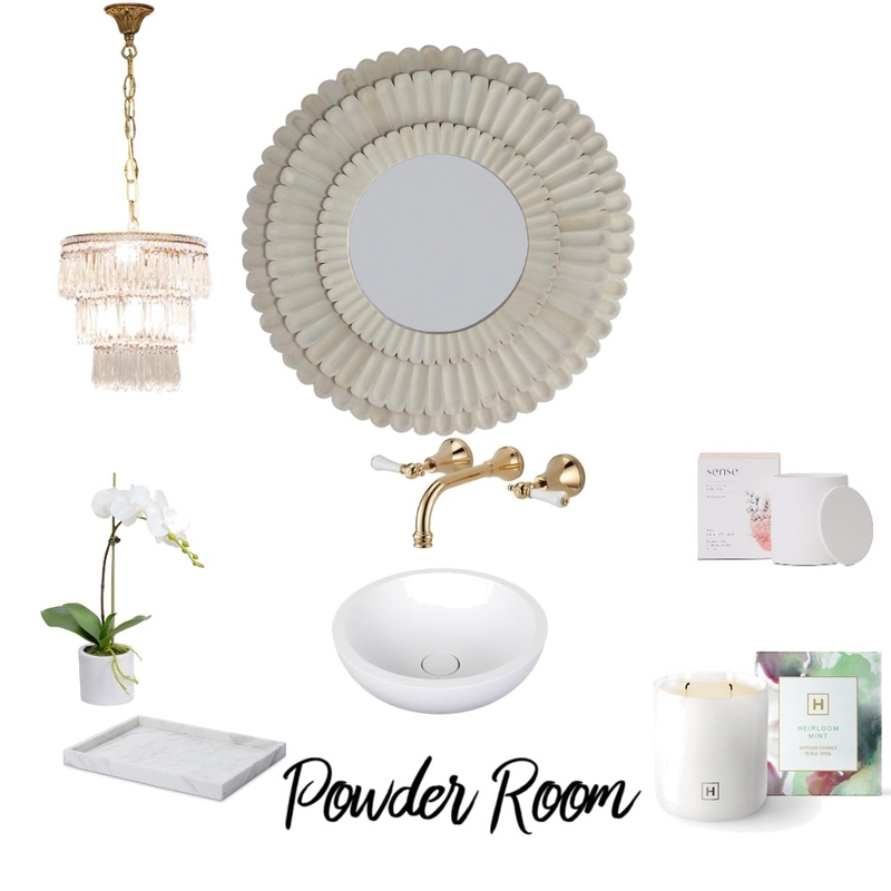 Powder Room Mood Board by StyledbyNess on Style Sourcebook