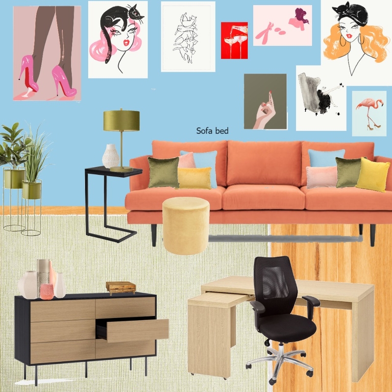 Office - orange - blue - green Mood Board by randomly_chaotic on Style Sourcebook