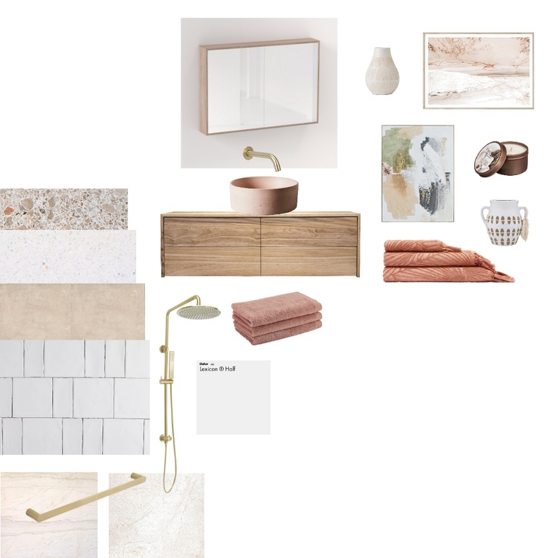 peach bathroom Mood Board by Steph Nereece on Style Sourcebook