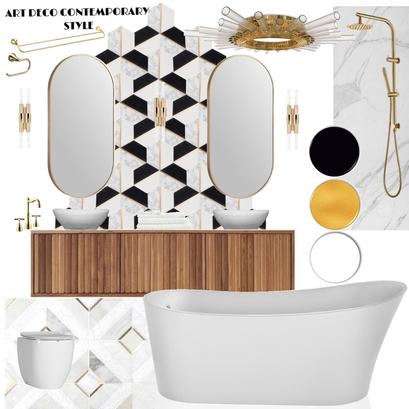 Bathroom - Art Deco Mood Board by JulianaDias on Style Sourcebook