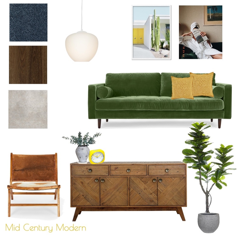 Mid Century Modern Mood Board by By Marney Studio on Style Sourcebook