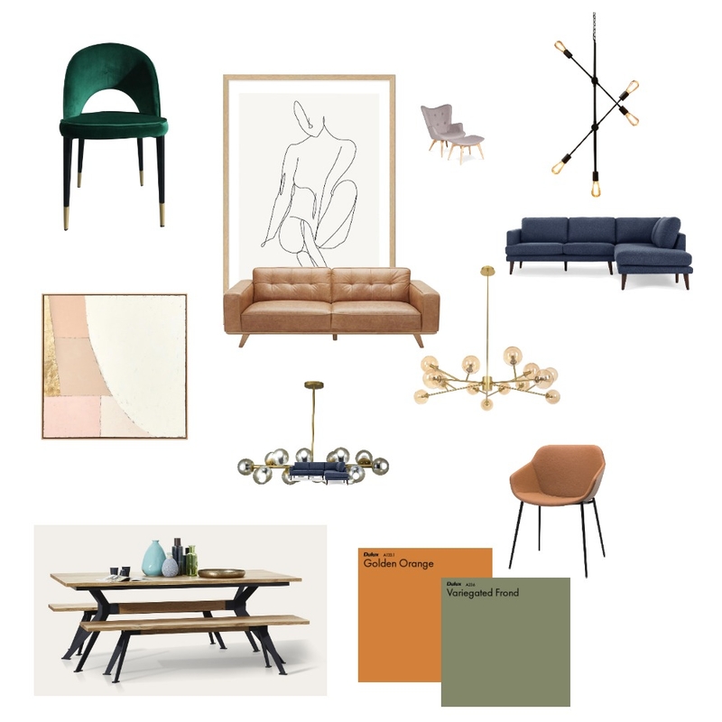 Mid Century Modern Mood Board by Allison Gordon on Style Sourcebook