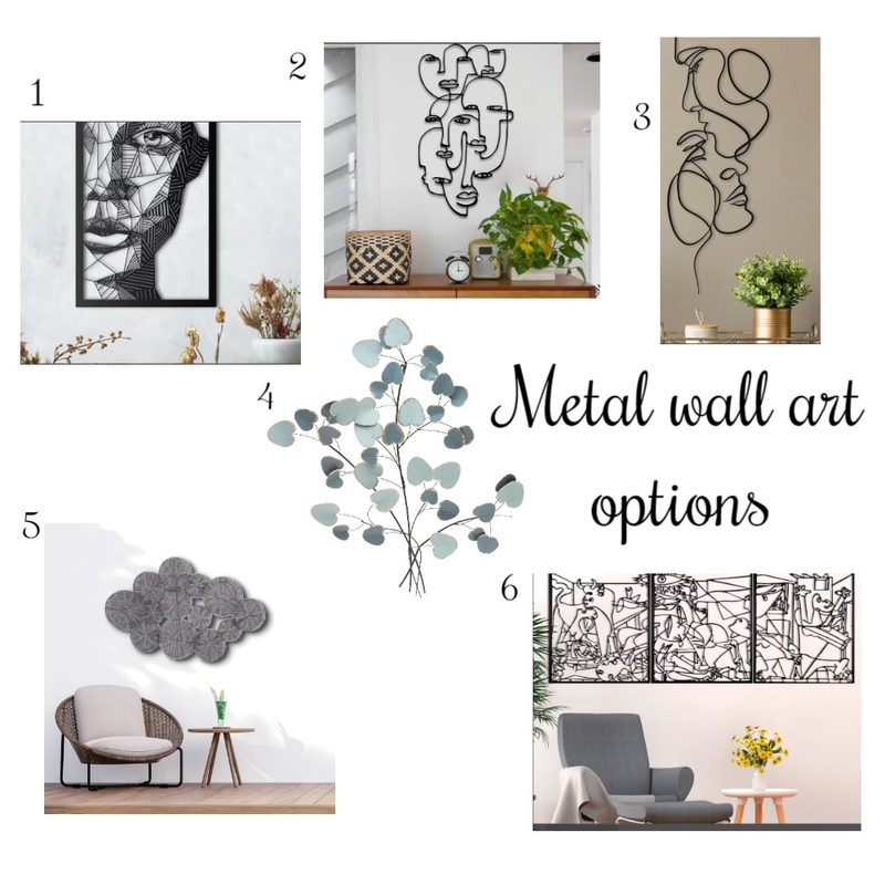 Metal wall art options Maggie and Graham Mood Board by DesignbyFussy on Style Sourcebook