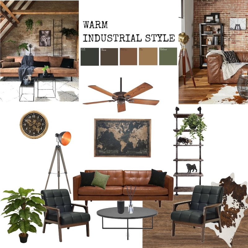 Industrial Living Room Mood Board by JessieLee on Style Sourcebook