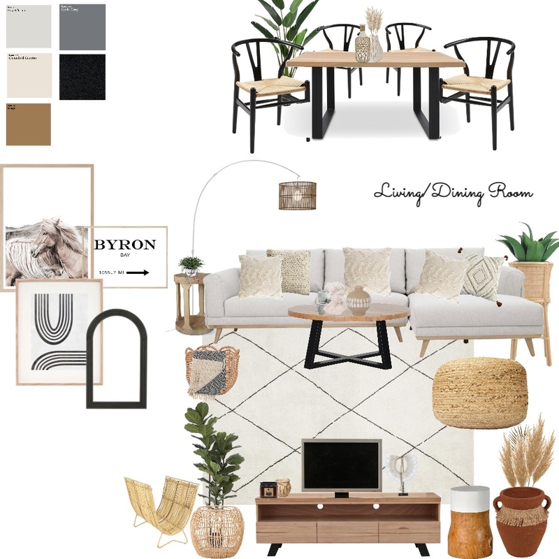 Scandi/Boho Living Room Mood Board by Jainara on Style Sourcebook