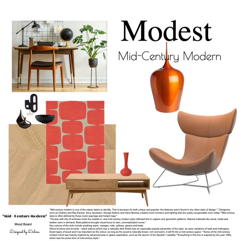 Mid-Century Modern Mood Board by Dalma on Style Sourcebook