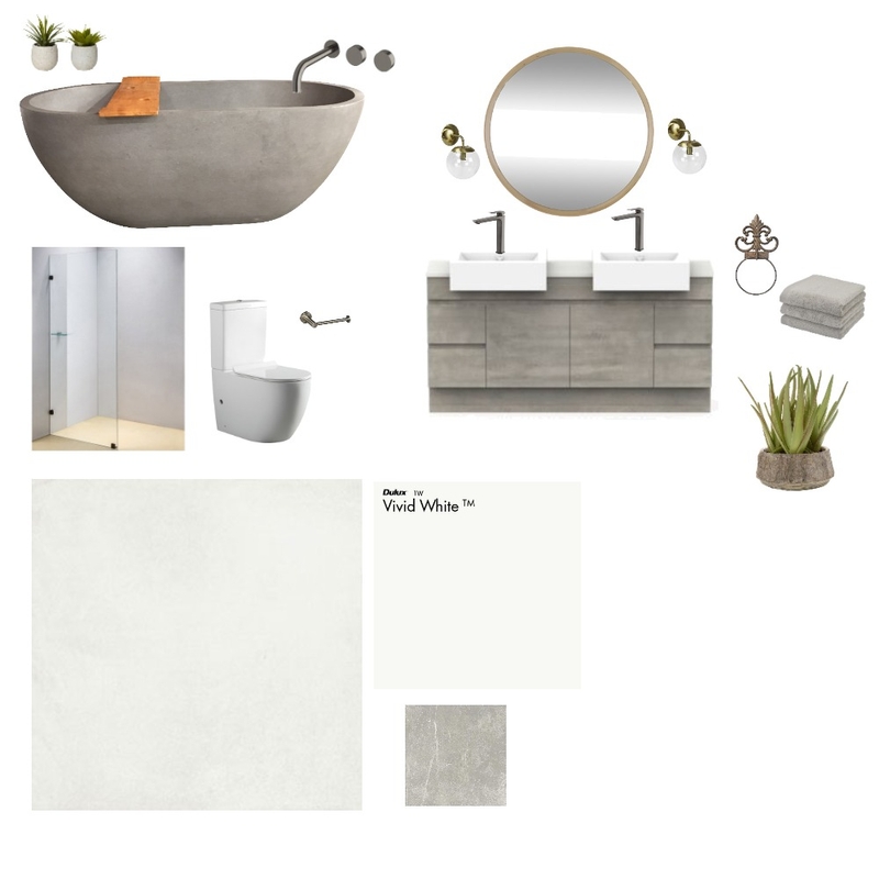 Contemporary Bathroom Mood Board by vivcolourstudio on Style Sourcebook