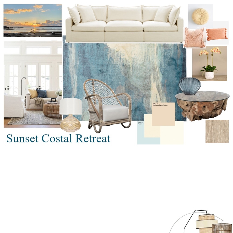 IDI - Module 3 - Sunset Costal Retreat Mood Board by pontesk on Style Sourcebook