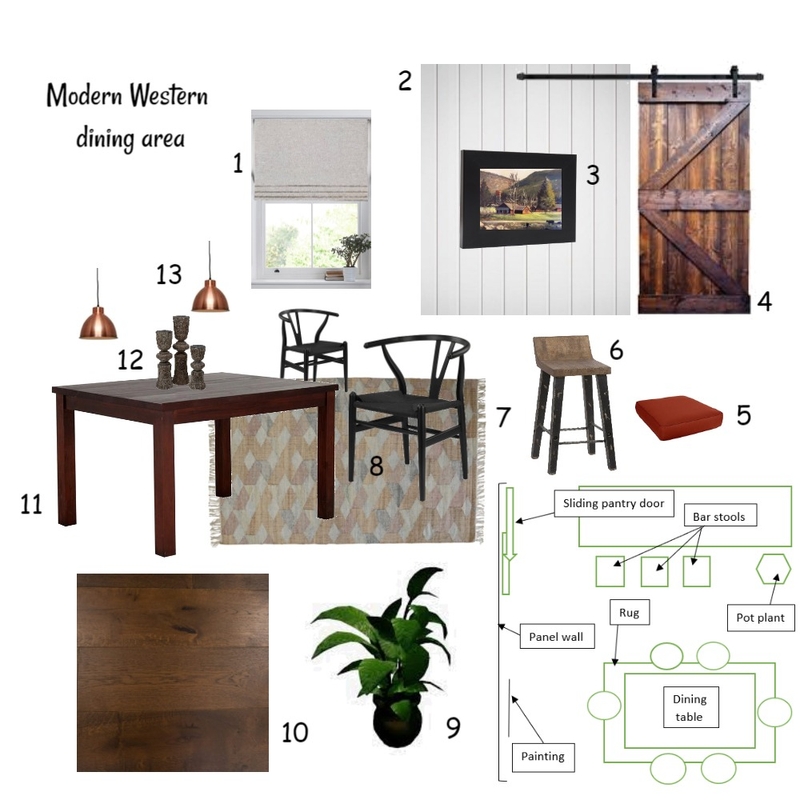 Modern Western Dining Mood Board by Joybird on Style Sourcebook