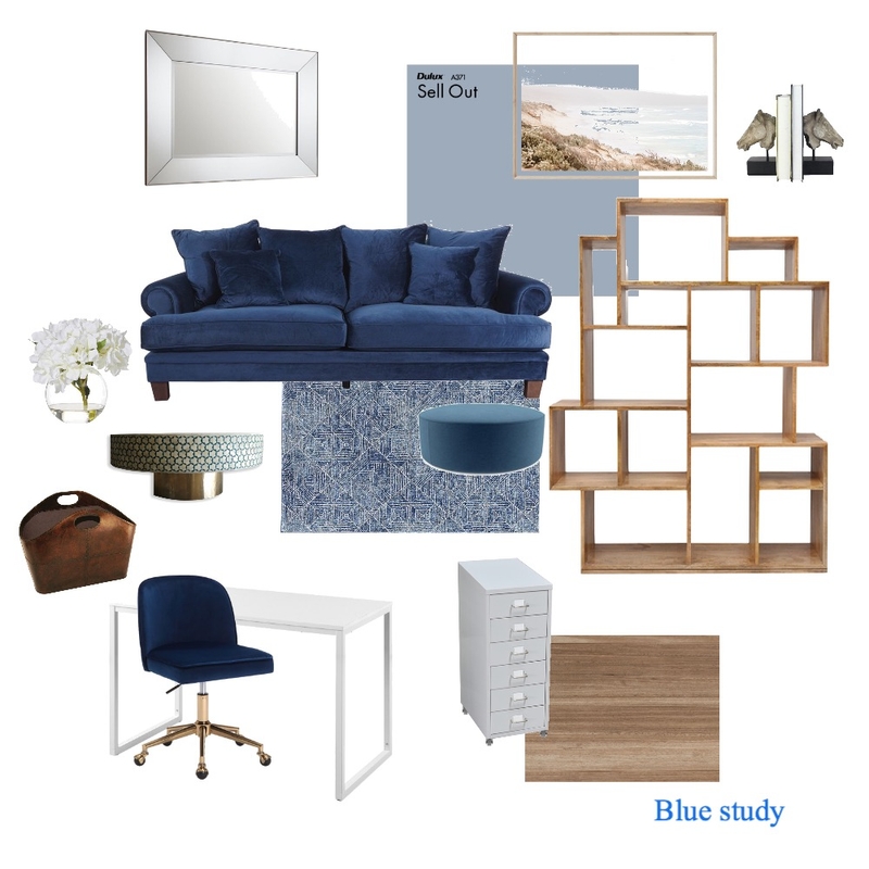 Blue study moodpboard Mood Board by Anastasia U on Style Sourcebook