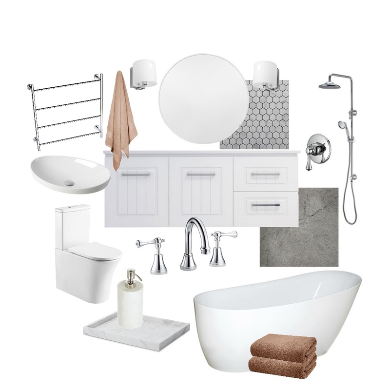 Traditional white bathroom Mood Board by Stella George Design on Style Sourcebook