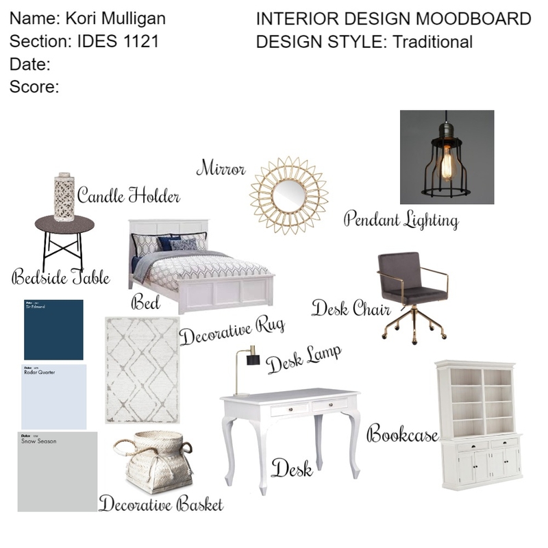 Traditional Style Bedroom Mood Board by Kori M on Style Sourcebook