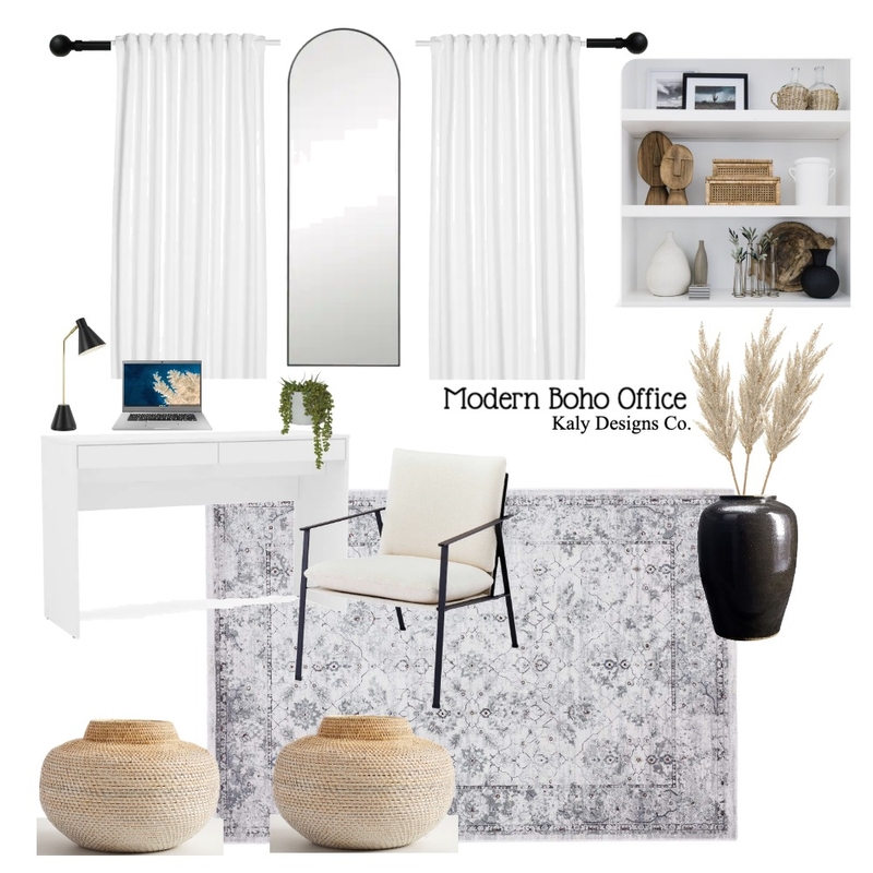 Modern Boho Office Mood Board by Kaly on Style Sourcebook