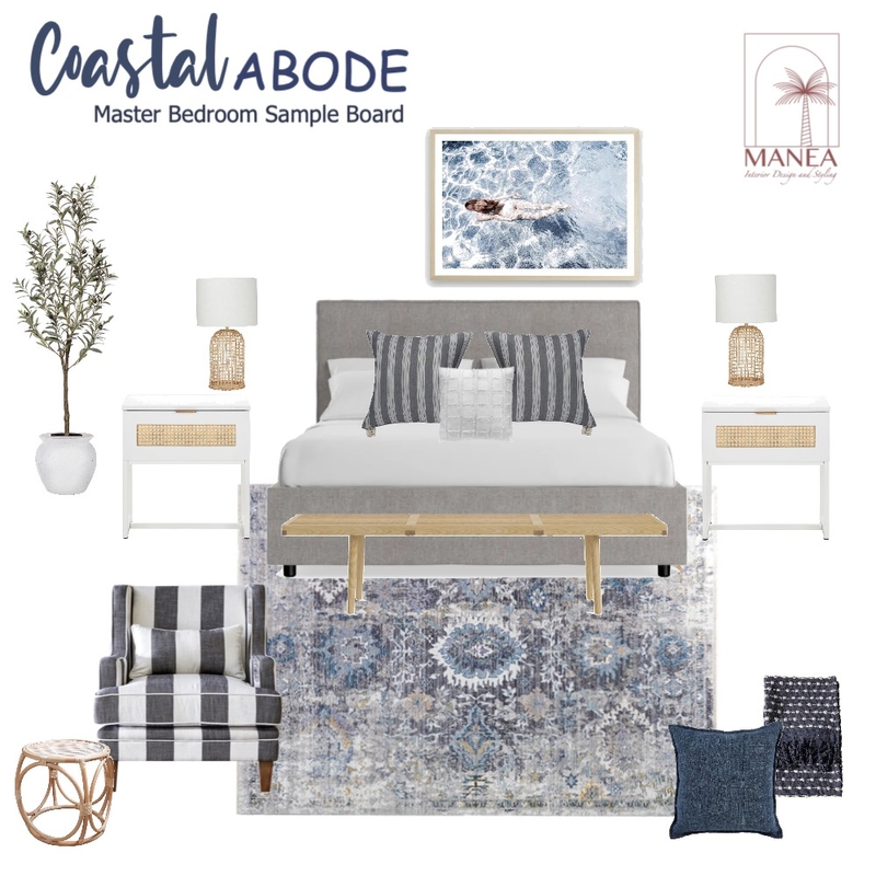 Coastal Abode Master bedroom Mood Board by Manea Interior Design & Styling on Style Sourcebook